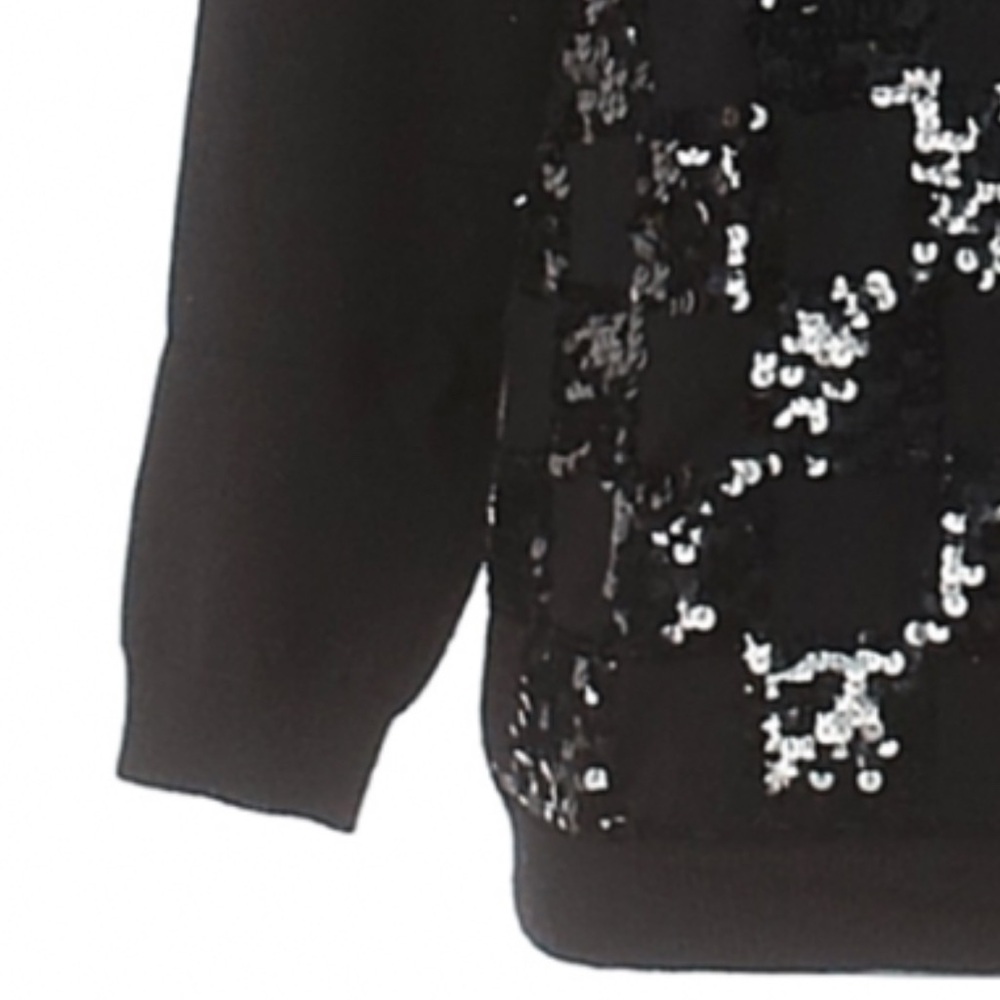 Kinei Black Sparkly Sequined Wool Sweater Medium - Picture 8 of 15